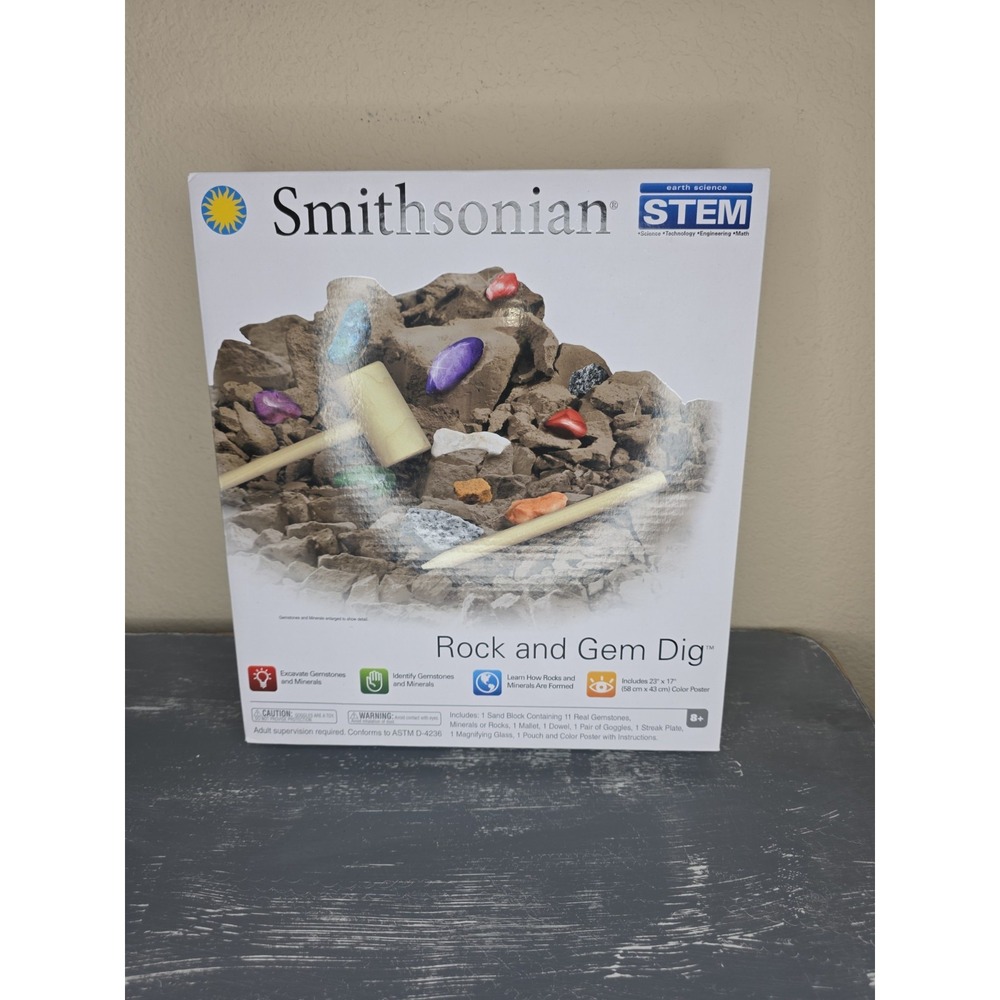 New Smithsonian 52046 Rock And Gem Dig Kit 2019‎